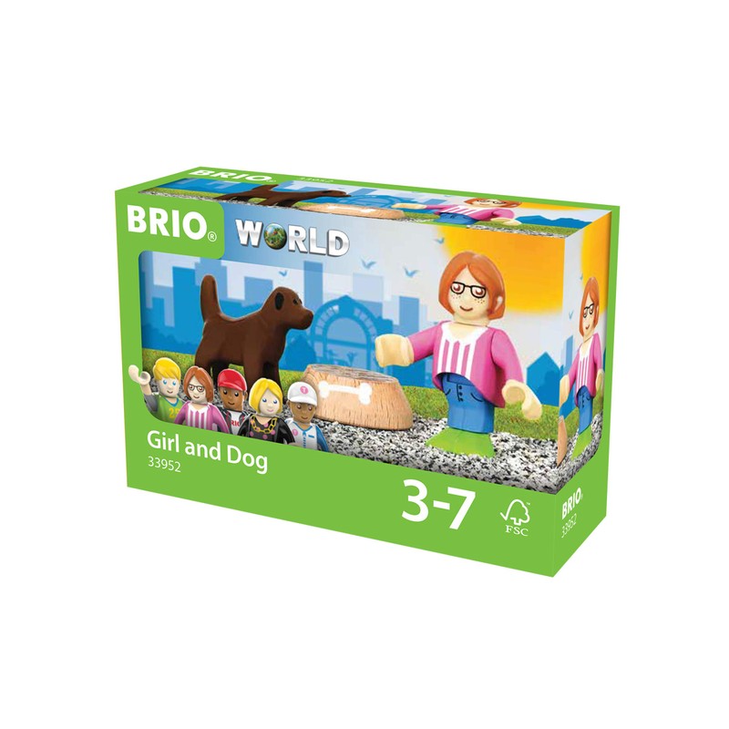 BRIO World - Village Figure and Dog