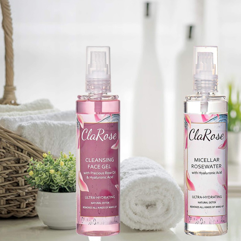 ClaRose 100% Vegan Micellar Water 150ml with Hyaluronic Acid and