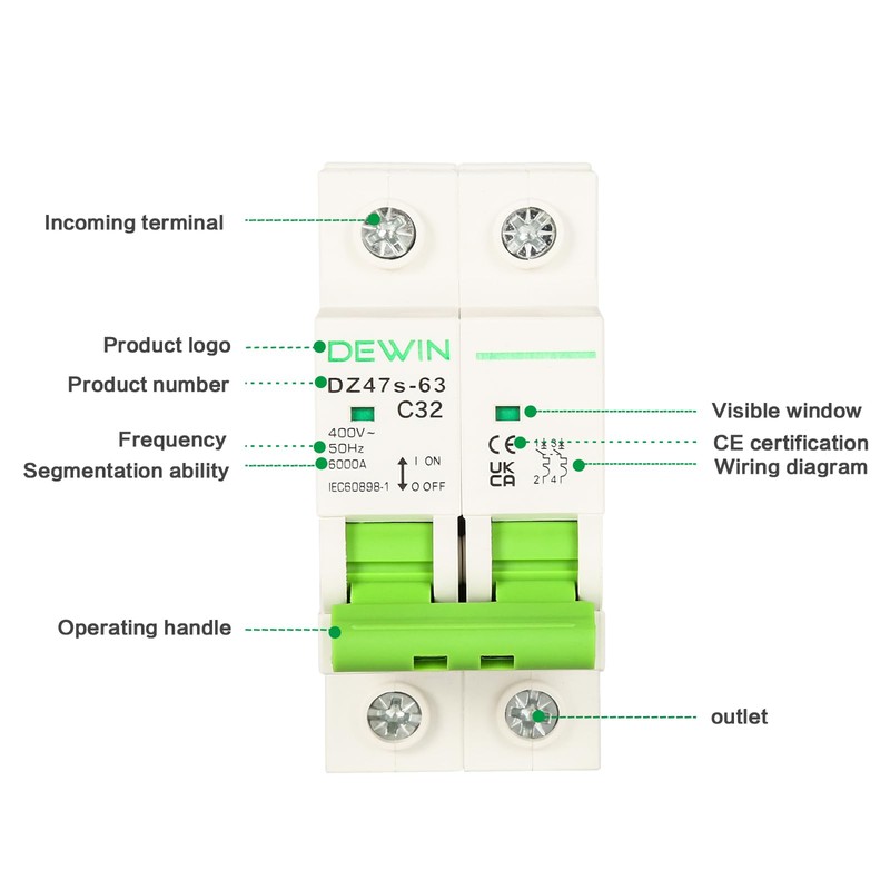 DewinLVD DC Circuit Breaker Small Photovoltaic Circuit Breaker Circuit Breaker