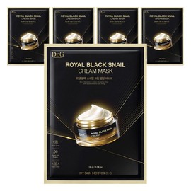 Dr. G Royal Black Snail Cream Mask, 5 packs, 1 pack / 닥터지 로얄 블랙 스네일 크림 마스크, 5개입, 1개