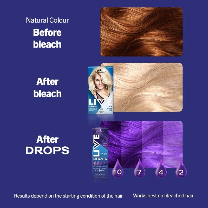 Schwarzkopf Live Colour Drops Vegan Semi-Permanent Purple Hair Colour, 2