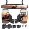 UTV Side Rear View Mirror With 1.75" to 2" Roll