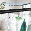 TENOVEL Double Shower Curtain Hooks Rings,Double Sided Shower Curtain Hooks