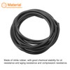 sourcing map Nitrile Rubber Seal Strip, 10mm(0.39") Diameter x 5