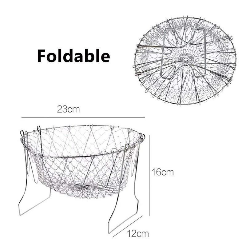 WAFJAMF Deep Fry Basket - 304 Stainless Steel - Multi-Function