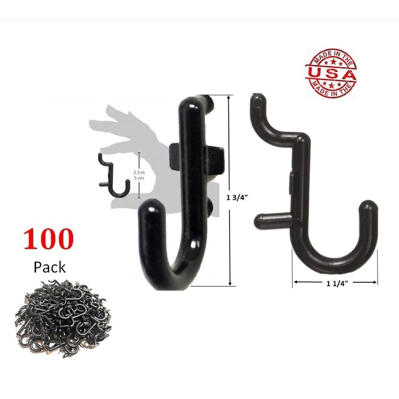 WallPeg 100Pcs Pegboard Accessory Peg Hook Set – Durable, Self-Locking