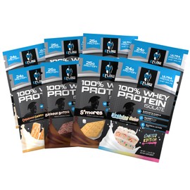 eFlow Nutrition Whey Protein Sample Variety - Isolate Protein Powder Samples, Low Calorie, Fast-digesting, Premium Quality, Travel Packs, Low Carb (8 Pack (2 of Each Flavor))