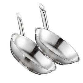 Stainless Steel Induction Cookware, Frying Pan Set, 8" And 9 1/2" Skillet Sets For Cooking (2-Piece)