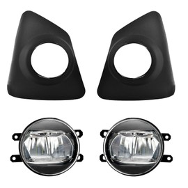 LED Fog Lights Compatible With 2014 2015 2016 Toyota Corolla S SE with Clear Lens Bumper Lamps Replacement Included Wiring Harness Kit Switch