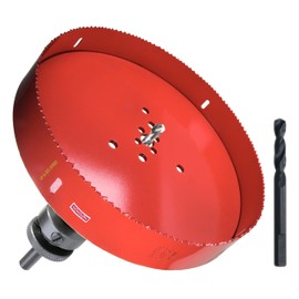 WOWSUPM 9-27/32” HSS Bi Metal Hole Saw Cutter with Arbor Heavy Duty Hole Saw Bit for Wood Drywall Plastic Aluminum Mild Steel Iron Metal Stainless Steel