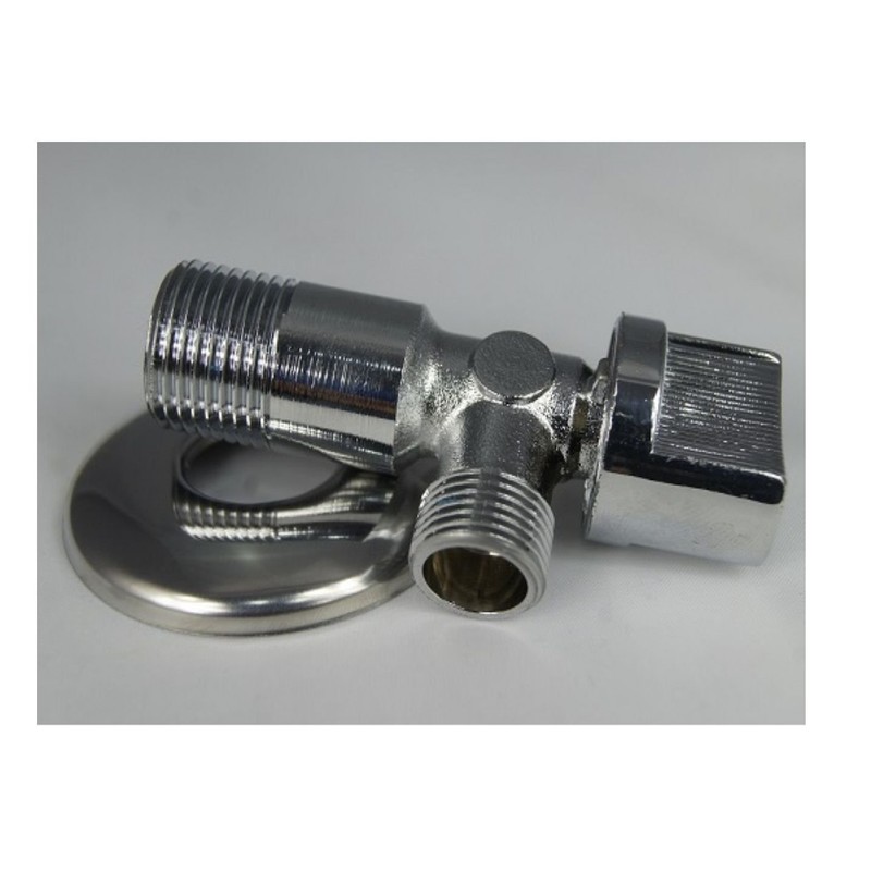 Stainless Steel Angled Water Isolating Valves Wall Mounted 1/2''X1/2''