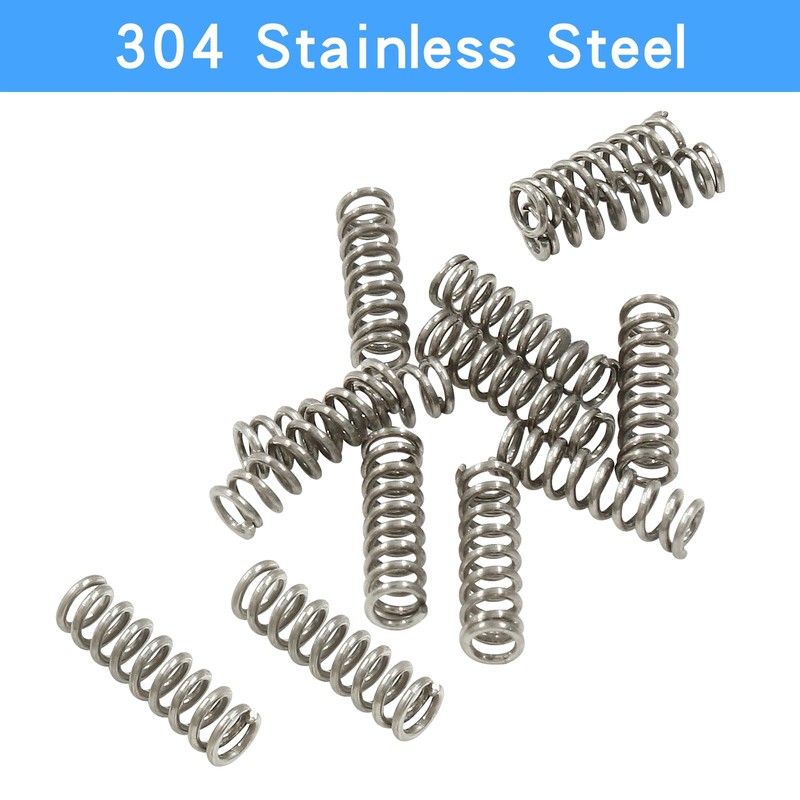 Litoexpe Compression Spring, 3mm OD,0.5mm Wire Size, 10mm Free Length,