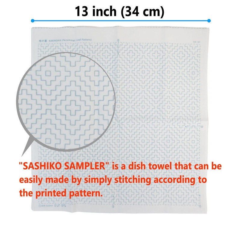 Daruma Hitomezashi Sashiko Kit – Kit de aguja e hilo