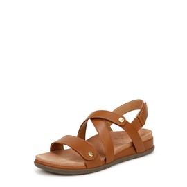 Vionic Women's Cypress Sandal, Tan Brown Leather, 9
