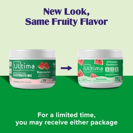Ultima Replenisher Daily Electrolyte Powder Drink Mix – Sugar Free – Watermelon, 30 Servings – Hydration Powder with 6 Key Electrolytes and Trace Minerals – Keto Friendly, Vegan, Non-GMO
