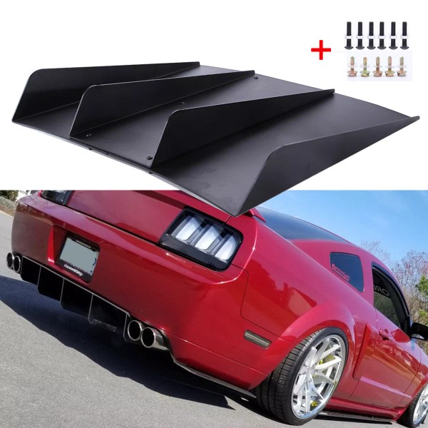 KEEPDSGN For Ford Mustang GT 4 Fins Rear Diffuser Bumper