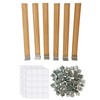 Double-Layered Wooden Candle Wicks and Stands 30 Sets 5.1 X