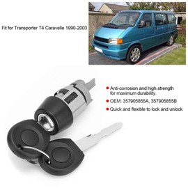 KIMISS Ignition Starter Switch Ignition Switch Key Ignition Lock Barrel Starter Switch Ignition Door Lock Set Ignition Lock Cylinder & Key for T4 1990-2003 357905855A