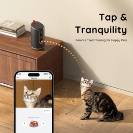 TKENPRO 2K Pet Camera Treat Dispenser, AI Photo Album, Dog Camera with 360° Auto Tracking & 5G/2.4G WiFi, 2-Way Talk, Remote Treat Tossing, Motion Alerts for Cats Indoor