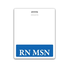 Oversized RN MSN Badge Buddy Horizontal - XL Badge Buddies Role I’D Backer Card for Nurses - 3 3/8 X 4 1/8 - Wear with Existing I’D Holder - USA Printed by Specialist ID (Blue)