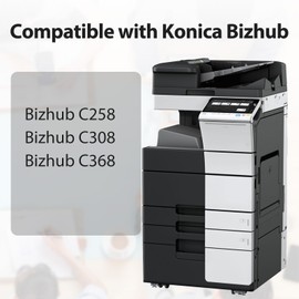 TN324 TN-324 Toner Cartridge Set 4-Pack A8DA130 A8DA430 A8DA230 A8DA330 Replacement for Konica Minolta TN324K TN324C TN324M TN324Y High Yield Toner Cartridge for Bizhub C258 C308 C368 Printer (4-Pack)