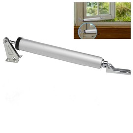 Dluno 1 Set Silver Screen Door Closers, Storm Door Closer Medium Duty Screen Door Shock Adjustable Cushion Speed Screen Door Pneumatic Closer,Screen Security Doors Storm Door Shocks Smooth Door Closer