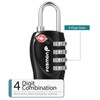 Fosmon TSA Accepted Luggage Locks, Resettable Multi-Use 4 Digit Combination