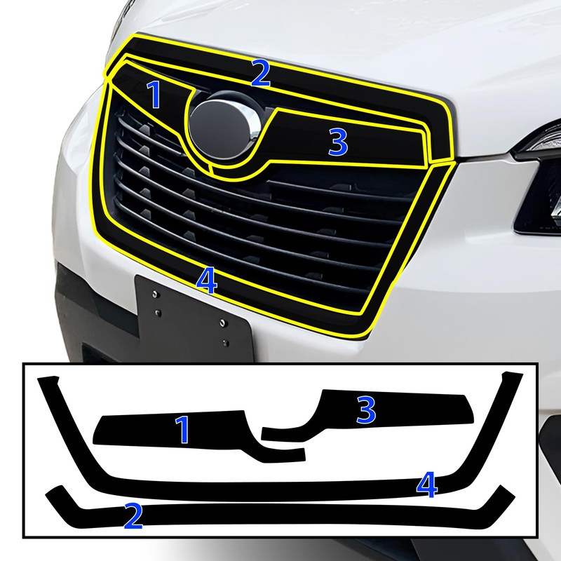 BOGAR TECH DESIGNS Front Chrome Delete Overlay Compatible with Subaru