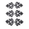 3 pieces metal clasps decorative clasp antique silver for sewing