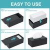 HIIMIEI Acrylic Tissue Box Cover Black Tissue Holder Napkin Dispenser