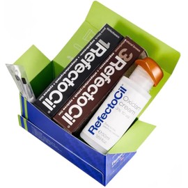 RefectoCil Starter Kit – Black Cream Hair Dye (#1) + Natural Brown (#3) + Liquid Cream Developer Complete Tinting Kit