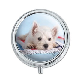 West Highland Terrier Westie Puppy Dog Beach Towel Pill Case Trinket Gift Box