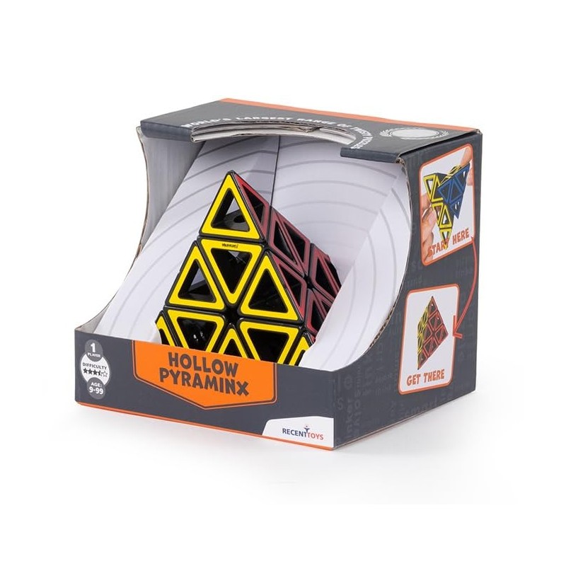 Meffert's Hollow Pyraminx - The Original Transparent Tetrahedron Brainteaser Puzzle