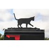 Farm and Ranch Metal Mailbox Topper (Cat, Matte Black)