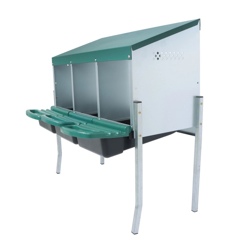 LABLT Chicken Nesting Box With Metal Legs 3 Holes Nesting