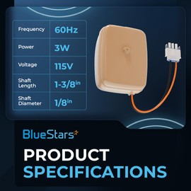 BlueStars Premium WR60X10141 Refrigerator Evaporator Fan Motor Replacement - Compatible with G.E Hotpoint Fridges - Replaces WR60X31522 WR60X23584 AP5955766 WR60X10346 PS10063450 WR60X10045