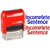 ExcelMark Self-Inking Rubber Teacher Grading Stamp - Incomplete Sentence