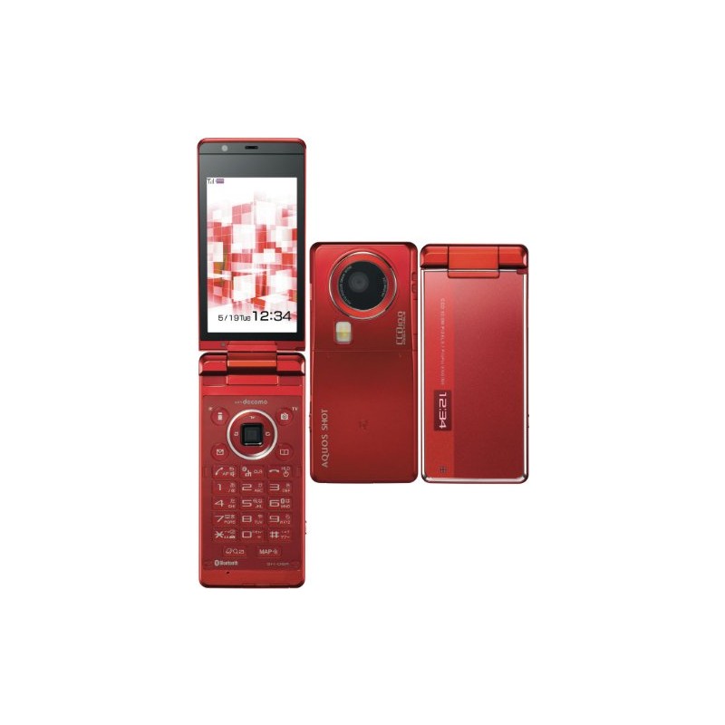 SH-06A Red Cell Phone White Rome Docomo Docomo