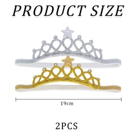 TVSVKWE 2 Pieces Baby Crown Headbands, Baby Dressing Supplies, Creative Cute Headbands, Children'S Hair Accessories, Shiny Hair Accessories.