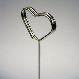12 Pack Chrome Heart Swirl Table Number Holder Stands for Weddings and other occasions