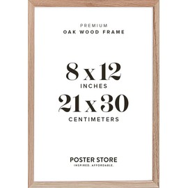 Poster Store 8x12 Oak Wood Picture Frame