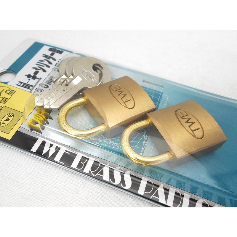 Wake Sangyo TWE Identical Key Cylinder Lock, Padlock, 0.8 inches