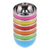 6Pcs set Color Stainless Steel Bowl Heat Insulation Salad Noodles