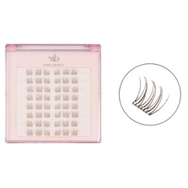 World Beauty 24-hour natural no-glue eyelashes that won't fall off, 8mm, 1 piece, brown / 월드뷰티 24시간 떨어지지 않는 자연스러운 노글루 속눈썹 8mm, 1개, 브라운
