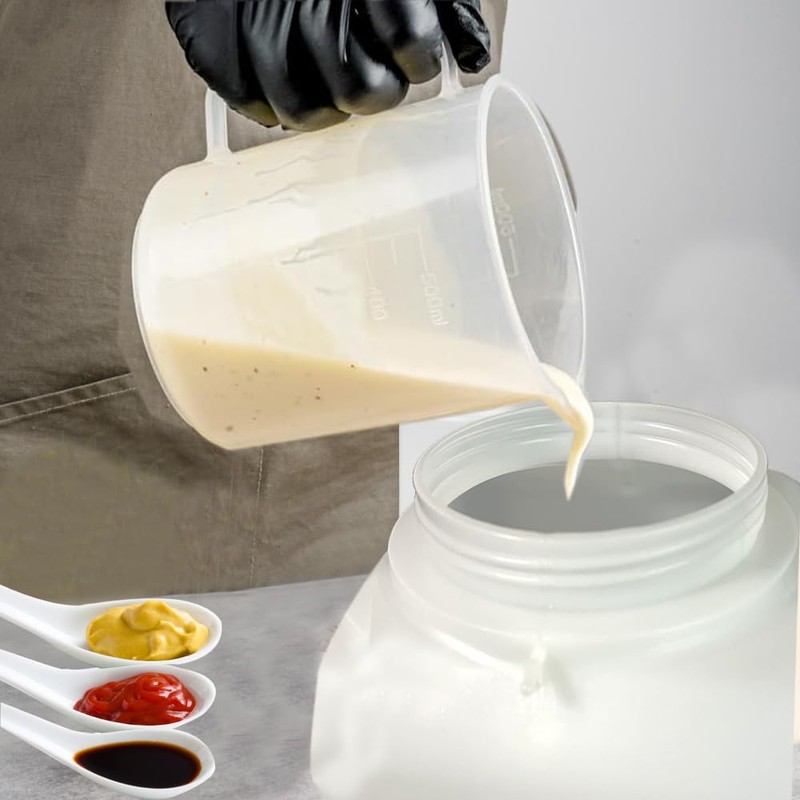 vitasunhow Sauce Dispenser, Refillable Sauce Squeeze Bottle and Leak Proof