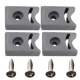 Shower Door Stopper with Screw 4 Sets Pre-drilled Replacement Sliding Door Stopper Protective Anti-Collision Block Shower Accessories Sliding Door Stopper Floor Door Stopper Shower Accessories Rubb