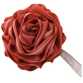 clowin Body Sponge, Rose, Foaming Net, For Body, Gentle on the Skin, Dense Hawk, Roses (Red)