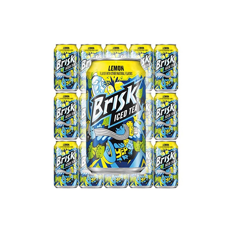 Brisk Iced Tea, Lemon, 12oz Cans (Pack of 15, Total
