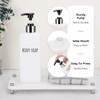 Segbeauty Plastic Shampoo and Conditioner Bottles, Set of 6 Refillable
