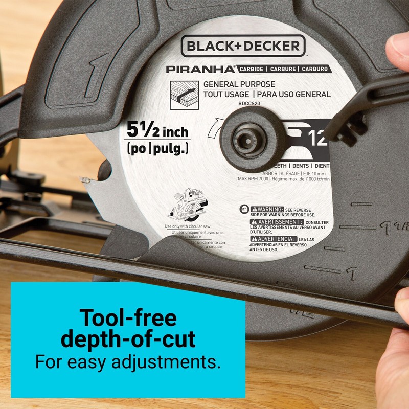 BLACK+DECKER 20V MAX* POWERCONNECT™ 5-1/2 In. Cordless Circular Saw -